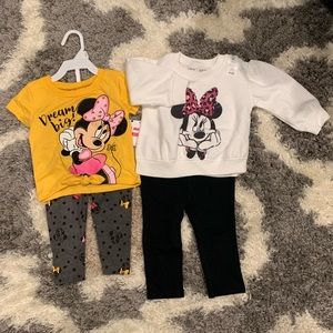 Toddler girls Minnie Mouse sets 12 month nwt
